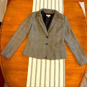 LOFT Women’s Gray Plaid Blazer